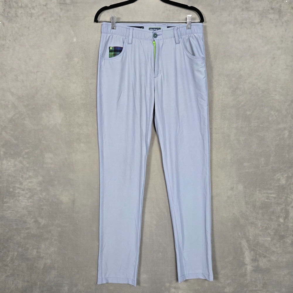 William Murray Golf‎ Pant Mens 30x32 Blue/gray performance stretch straight fit